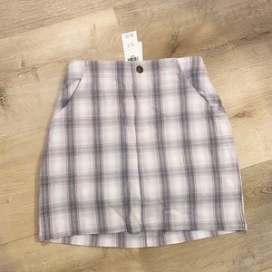 Hollister high rise checkered skirt